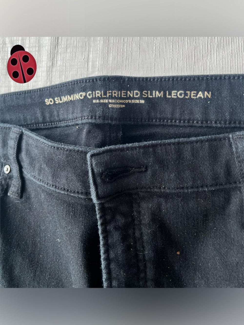 Chico’s So Slimming Girlfriend, cropped Jean - Black Chico’s  3/standard 16